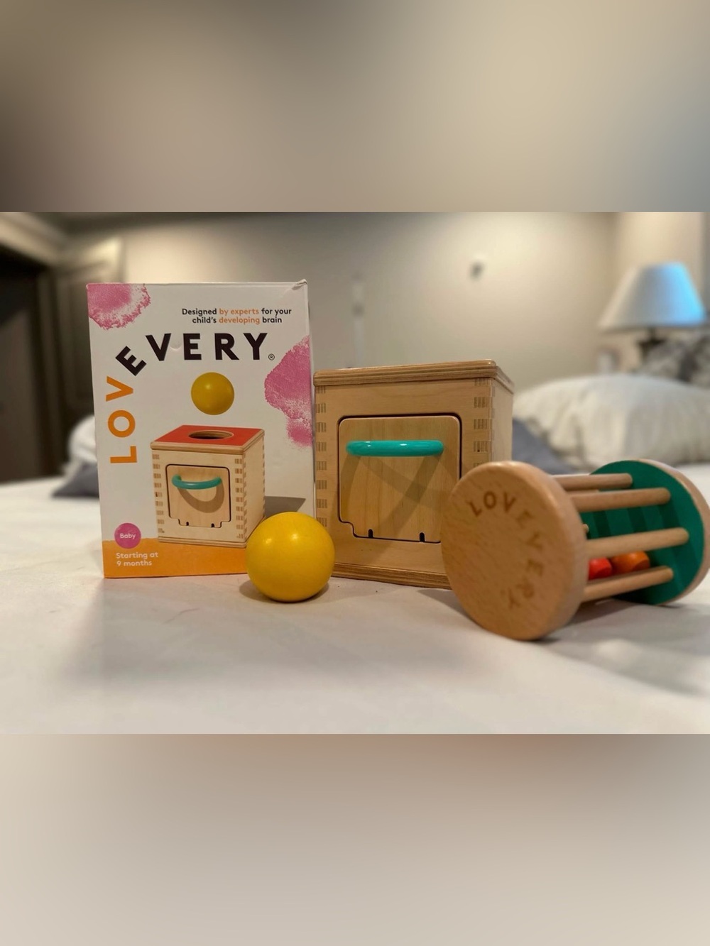 EUC Target Lovevery Toys: (1) Ball Drop and (2) Rattle